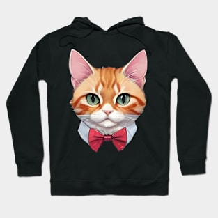 Fancy Cat with Bowtie no.19 Hoodie